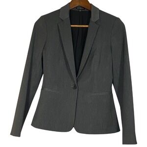Express Women's One Button Blazer Size 0 Charcoal Grey Career Preppy